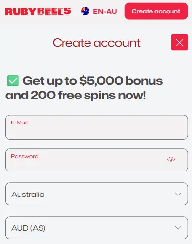 Registration at RubyReels